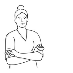 Medical workers with crossed arms.