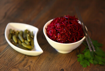 Beet Spicy Korean-style carrot salad. Koryo-saram cuisine