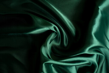 green fabric texture background, abstract, closeup texture of cloth