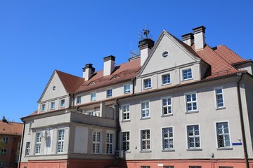 Fototapeta na wymiar Kedzierzyn-Kozle, city in Poland. County administration building (Polish: Starostwo Powiatowe).