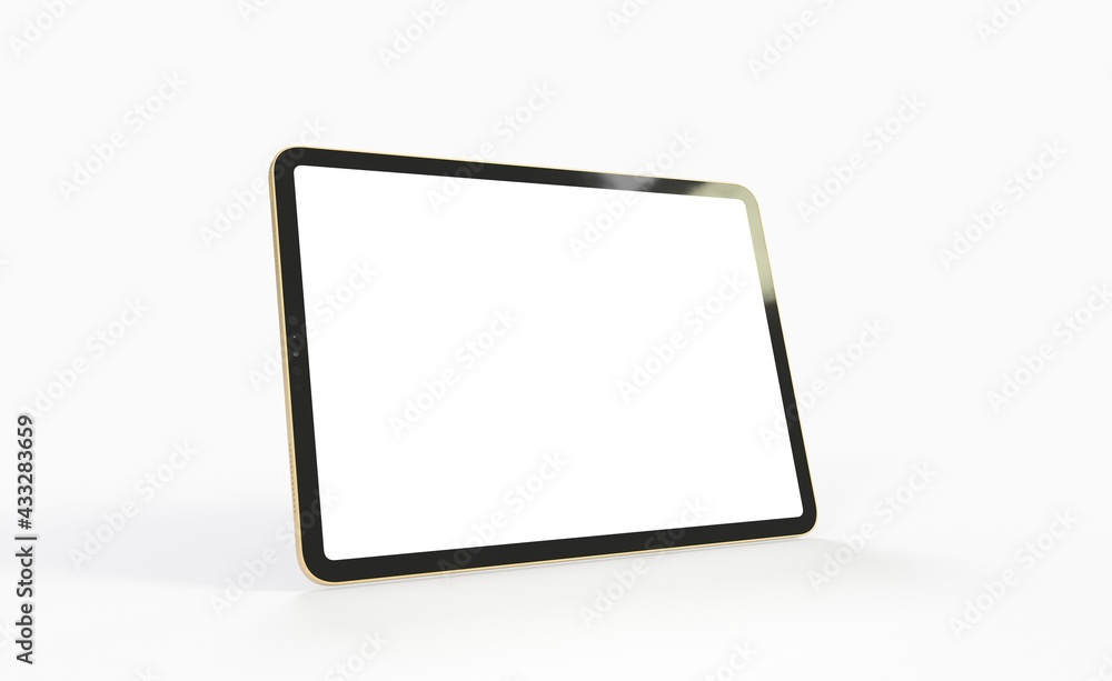 Poster Tablet pc  computer with blank screen 3d