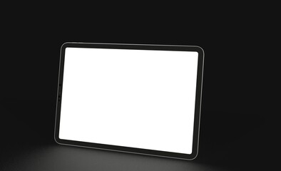 Tablet pc  computer with blank screen 3d