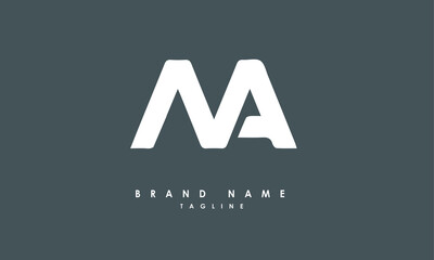 Alphabet letters Initials Monogram logo NA, AN, N and A