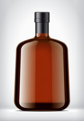 Color Glass Bottle with Foil on background. 