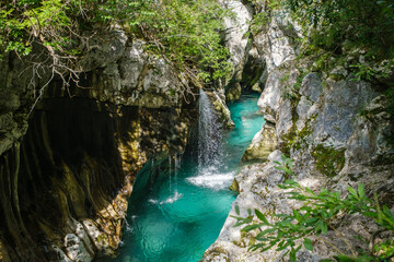 The great Soca gorge in Slovenia