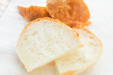 スライスしたフランスパン