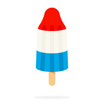 4th July rocket popsicle icon. Clipart image isolated on white background