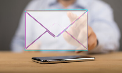 email marketing concept, send e-mail or newsletter.