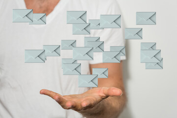 email marketing concept, send e-mail or newsletter.