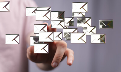 email marketing concept, send e-mail or newsletter.
