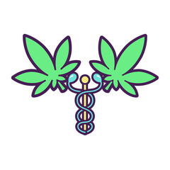 Isolated cannabis natural medicine icon