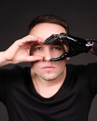 a person with prosthetic bionic