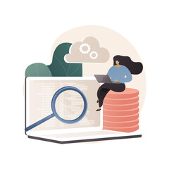 Big data programming abstract concept vector illustration.