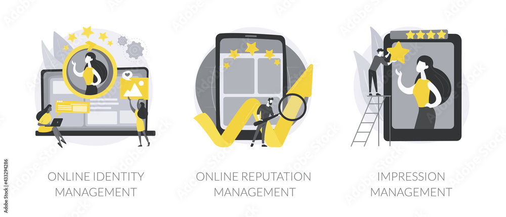 Aufkleber digital representation abstract concept vector illustrations.