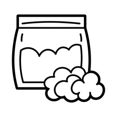 Isolated cannabis in a bag natural medicine icon