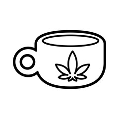 Isolated cup of herbal tea icon