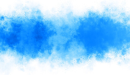 青色、水色の水彩の筆の跡、背景素材、テクスチャ