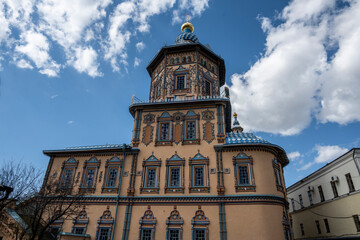 city views of the old kremlin churches and the monastery of the city of Kazan on a sunny day