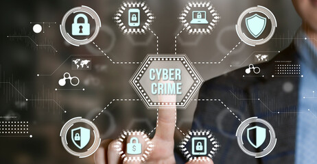 Internet, business, Technology and network concept. Cyber security data protection business...