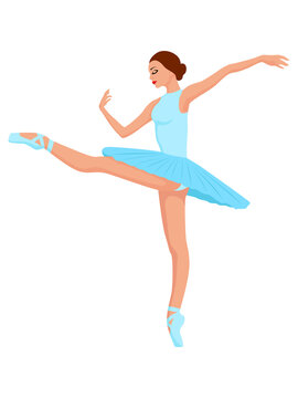 Ballerina in pale blue dress