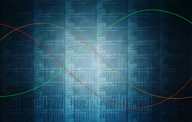 2d rendering Stock market online business concept. business Graph 
