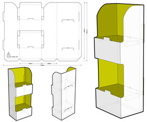 Box for Display Stand and Die-cut Pattern.