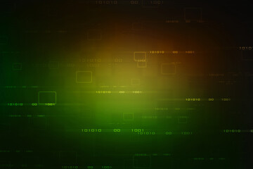 2d illustration Abstract futuristic electronic circuit technology background