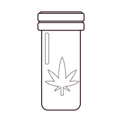 Isolated cannabis natural medicine flask icon