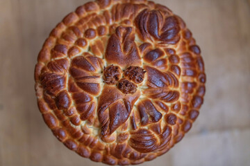 Delicious fresh organic loaf baked at home.