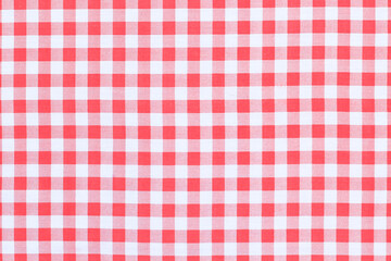 red and white checkered tablecloth texture background.