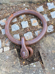 A view of a Boat mooring ring