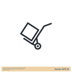 handcart cargo Icon Vector illustration simple design element