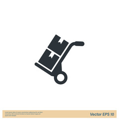 handcart cargo Icon Vector illustration simple design element