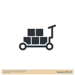 handcart cargo Icon Vector illustration simple design element