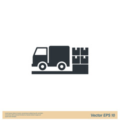 truck icon cargo symbol  icon vector illustration logo template