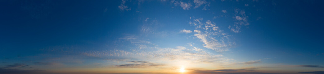  panorama sky. Beautiful cloud in the sunrise sky background. Sky banners background.