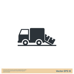 truck icon cargo symbol  icon vector illustration logo template