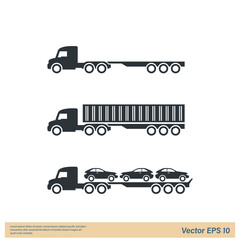 truck icon cargo symbol  icon vector illustration logo template