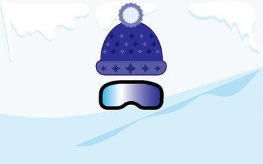 Warm winter hat and ski mask for winter sports