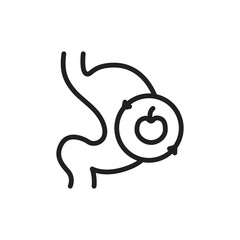 Fototapeta premium Digestion food line icon. Isolated vector element.
