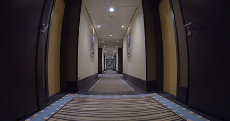 Moving Forward the Long Passageway in Hotel