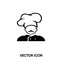 Chef vector icon . Modern, simple flat vector illustration for website or mobile app. Chef hat symbol, logo illustration. Pixel perfect vector graphics