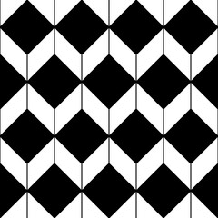 Black rhombuses. Vector and seamless shapes make simple ornament.