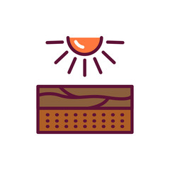 Light, energy line icon. Isolated vector element.