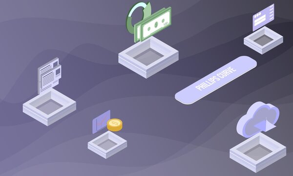 Phillips Curve Concept On Abstract Design