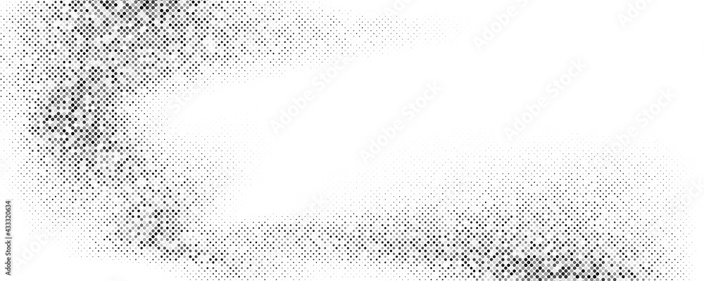 Aufkleber abstract dots background. halftone effect for your design. dark spot. black circles with random tran
