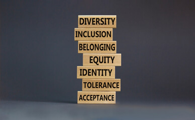 Diversity, inclusion symbol. Diversity belonging inclusion equity identity tolerance acceptance...