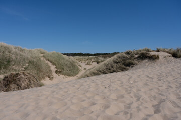 Fototapeta na wymiar A Scenic view of Ainsdale Sands, Southport, Merseyside, Greater Manchester