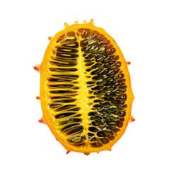 Kiwano isolated on white background