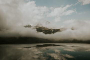 fog over the mountains